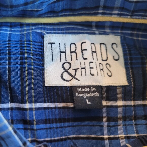 Lot of 3 Men's Plaid Shirts Size L Calvin Klein American Rag Threads & Heirs L - Picture 4 of 5